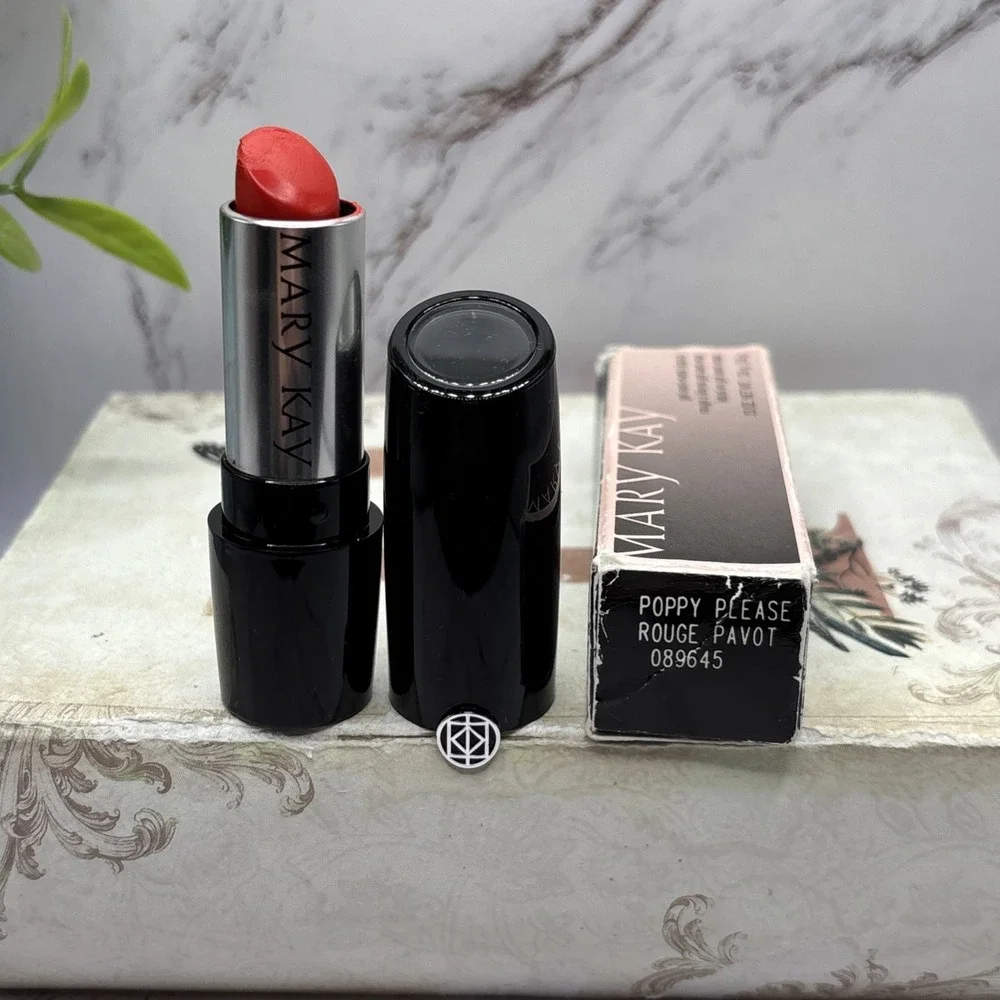 Mary Kay Gel Semi-Matte Lipstick Poppy Please 089645 New Discontinued‎
